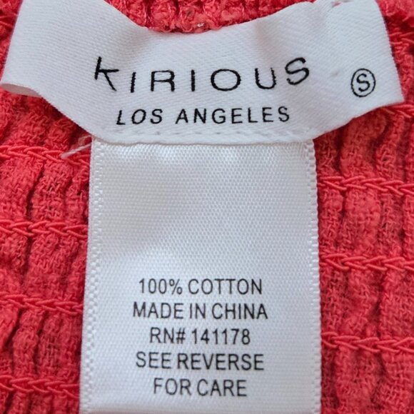 Kirious Gathered Gauze Crop Top Women's Square Neck Ruched Coquette Breathable S - Picture 5 of 5